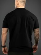 Baskılı Oversize Bisiklet Yaka T-shirt - Siyah resmi